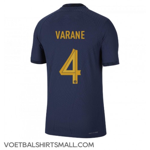 Frankrijk Raphael Varane #4 Voetbalkleding Thuisshirt WK 2022 Korte Mouwen
